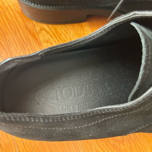 Tod's men's black suede shoes used, size 10 (44-45)