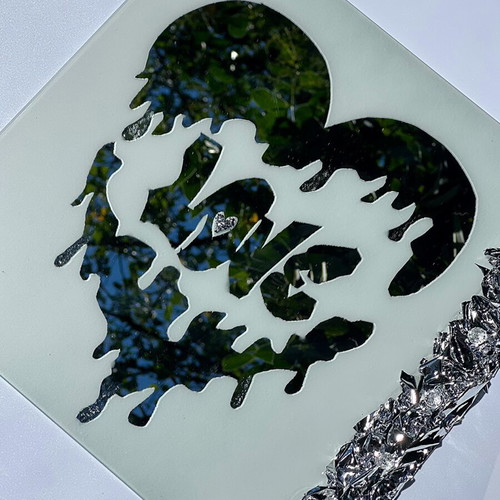 Mirror of Love wall or table decor 30x30cm, made to order