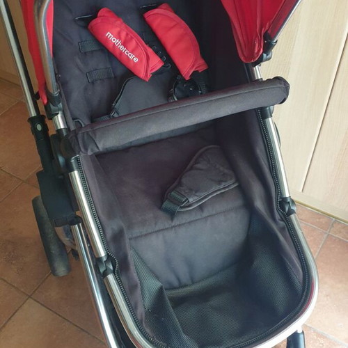 Mothercare Journey 3-in-1 stroller used, cherry and black color