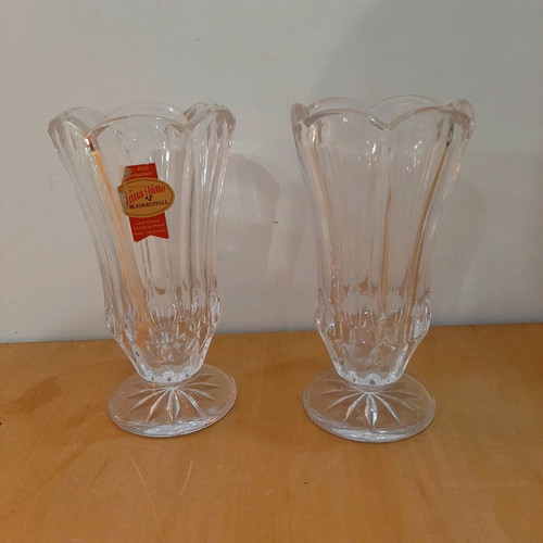 Crystal vases from West Germany like new, pack of 2