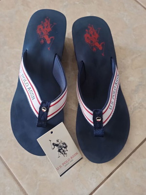 Us Polo Assn flip flops new, size 39, blue