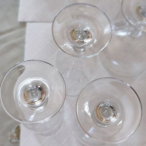 Vintage crystal stemmed glasses set of 15