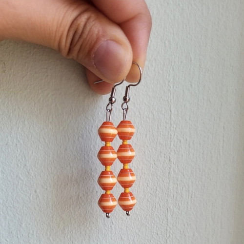 Handmade earrings new, yellow and orange
