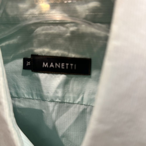 Manetti men's long-sleeve shirt XL like new, pastel mint with stripes