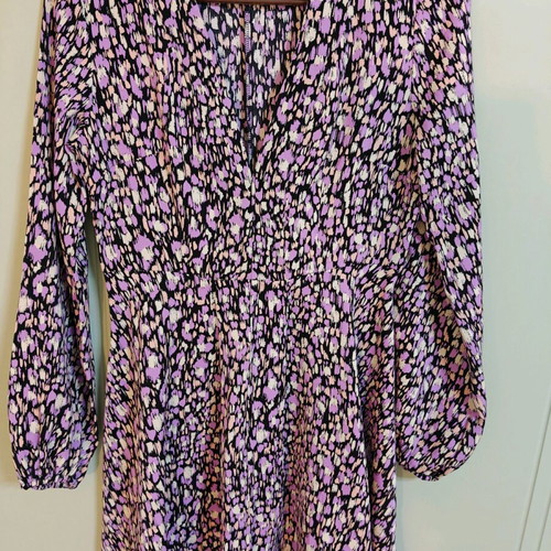 Slim fitted dress black-purple (unworn)