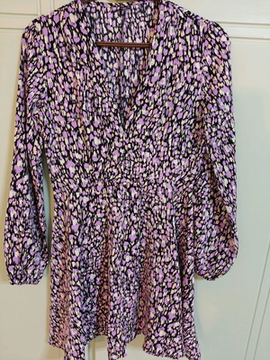 Slim fitted dress black-purple (unworn)