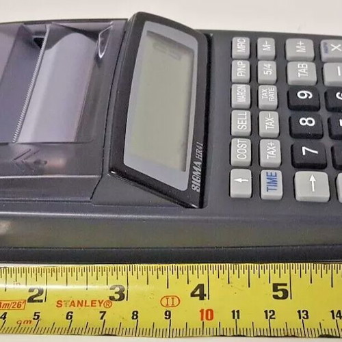 Sigma HR41 calculator used with printer, 12 digits