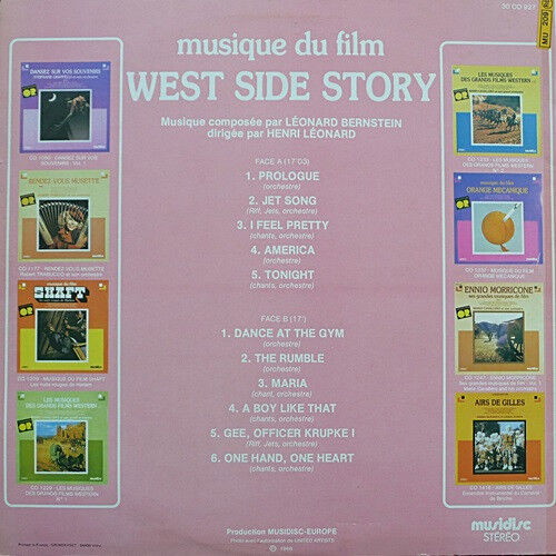 West Side Story Musique Du Film vinyl record used