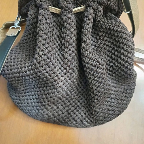 Knitted handmade bag like new with large interior space