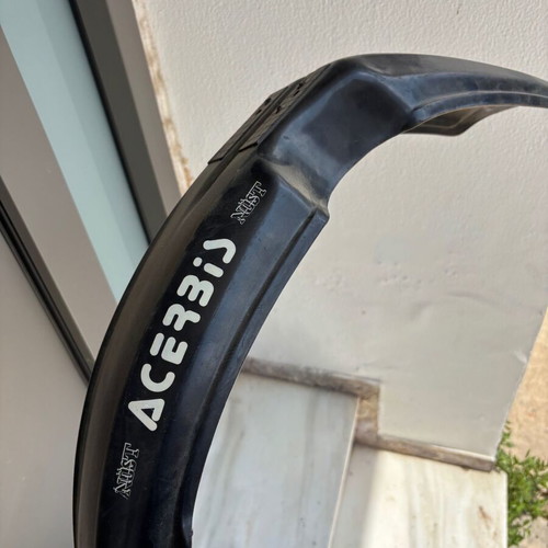 Acerbis Supermoto front fender used, black motorcycle mudguard