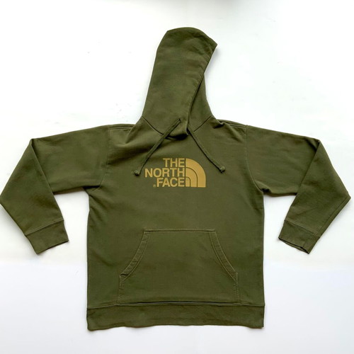 THE NORTH FACE Men’s Sweatshirt Pullover Hoodie - Olive Green - Size L