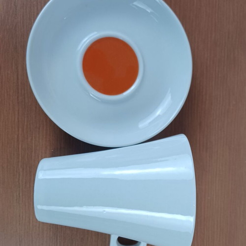 Nespresso Dolce Gusto porcelain coffee cup and saucer set Lungo like new
