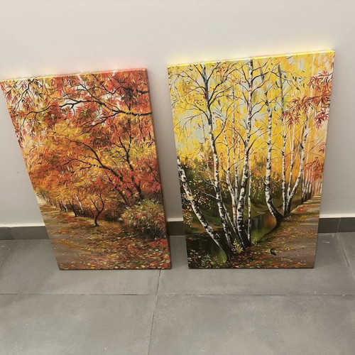 Autumn Road diptych painting new