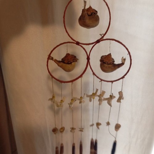 Bird hanging mobile used