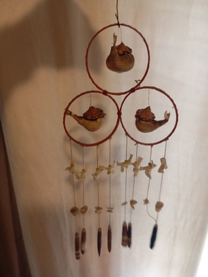 Bird hanging mobile used