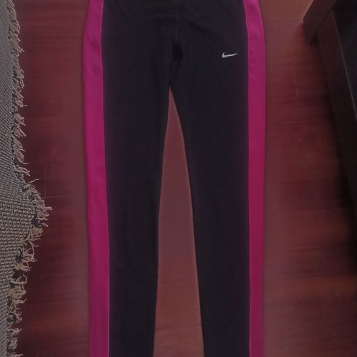 Nike Dry Fit women's sports leggings used, size Large, black and pink