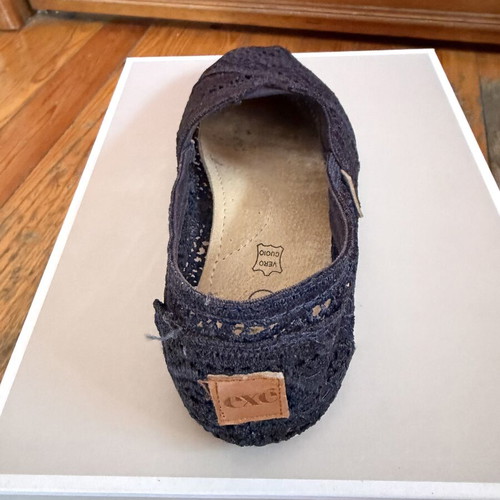 Exe flat espadrilles used, lace, size 37, blue