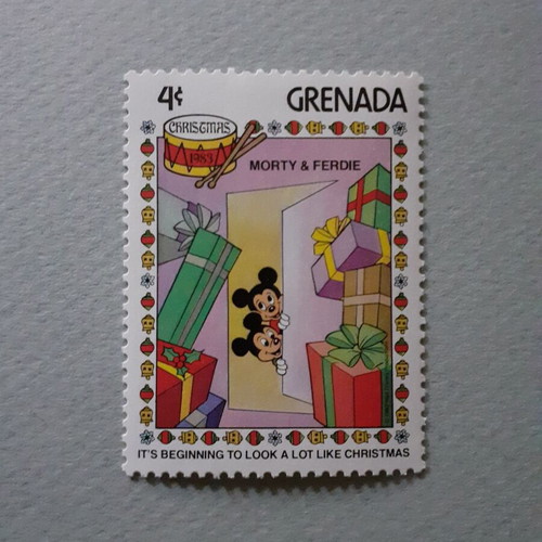 Grenada Walt Disney It's Beginning to Look a Lot Like Christmas Stamps Set 6 new