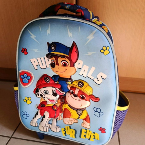 Paw Patrol Preschool Bag with Wheels and Pockets, Like New
