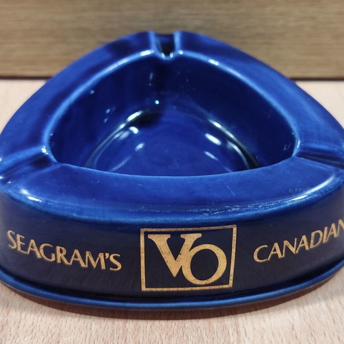 Seagram's V.O. Canadian Whisky ceramic ashtray used