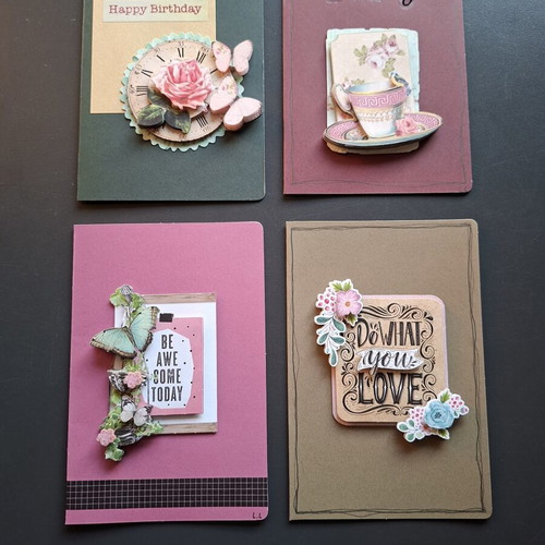 Handmade 3D greeting cards with envelope