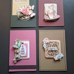 Handmade 3D greeting cards with envelope
