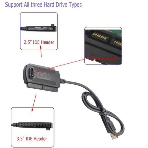 USB cable for 2.5"/3.5" SATA/IDE HDD/DVD/SSD connection new