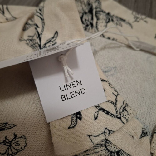 Sinsay Floral Shirt linen blend XXL new with tags