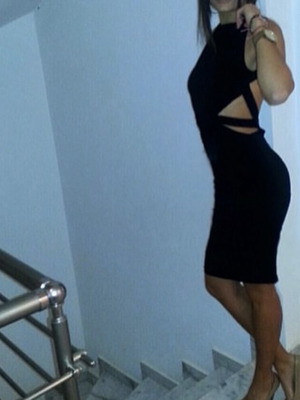 Natty Cut-out Midi Dress like new, black, size M