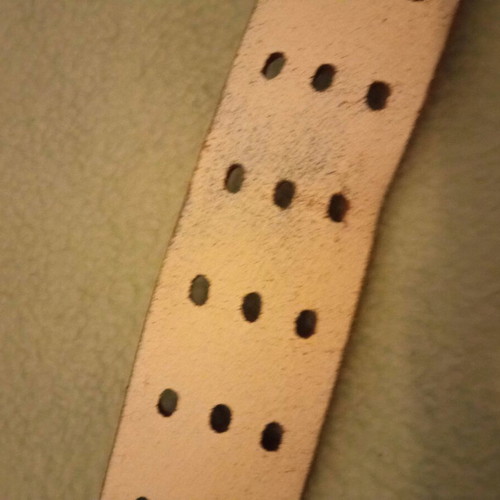 Blend white leather belt used, size 100