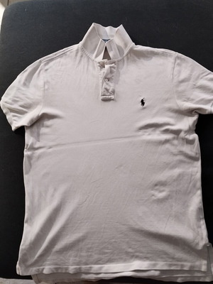 Polo Ralph Lauren shirt with collar like new, size L, white beige