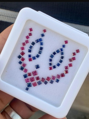 Sapphires and Rubies 4.04 Cts Natural Precious Stones