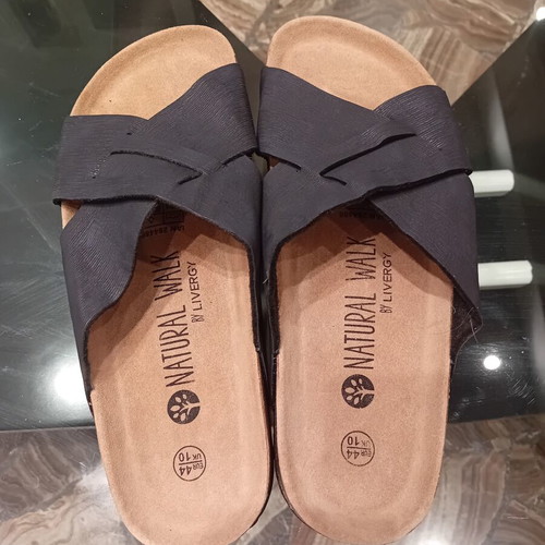 Men's anatomical slippers sandals size 44 new, black
