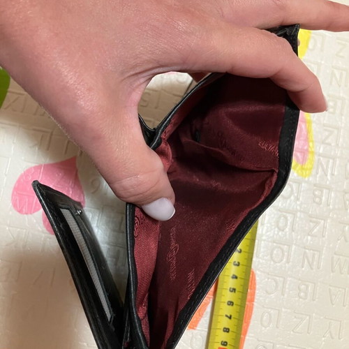 Black leather wallets used