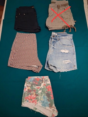 Shorts Zara and Adrexx like new, pack of 4, black and multicolor
