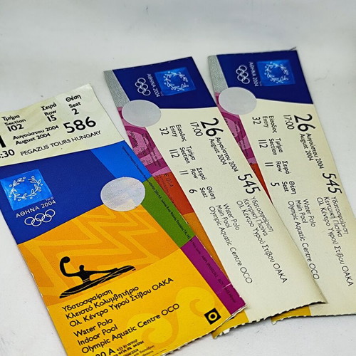 Olympic Games Athens 2004 Water Polo Tickets like new, set of 3