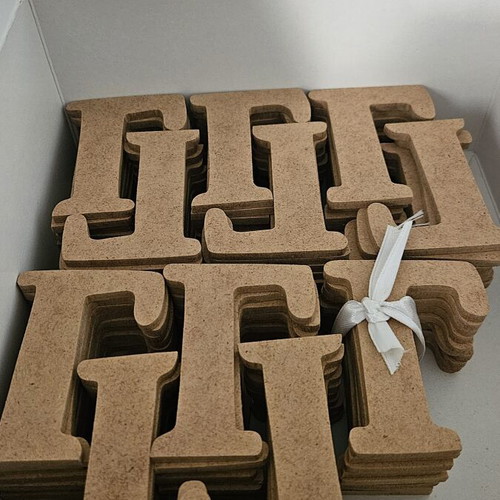 Handmade wooden letter "Γ" from MDF, pack of 115