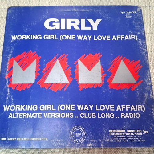 Girly Working Girl (One Way Love Affair) 12' vinyl used, electronic