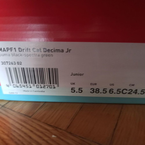Puma Drift Cat Decima Jr Mercedes shoes like new, size 38.5