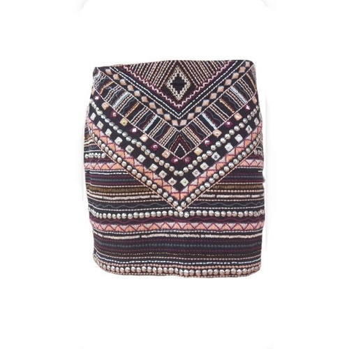 Mini embroidered skirt used with patterns