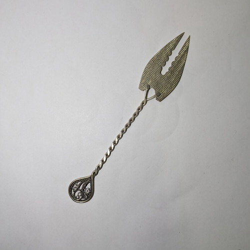 Vintage silver-plated serving fork 27cm used