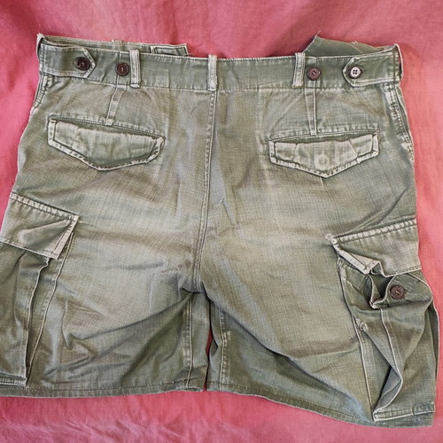Military herringbone shorts USA used with nice fading