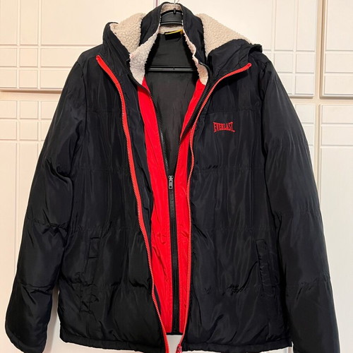 Everlast Men’s Black and Red Puffer Jacket Like New