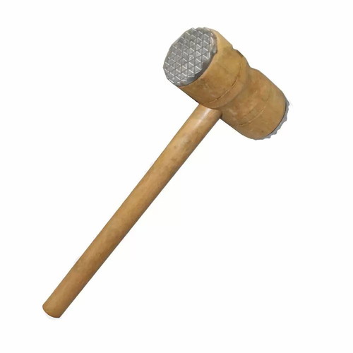 Wooden meat mallet new with two surfaces 25cm