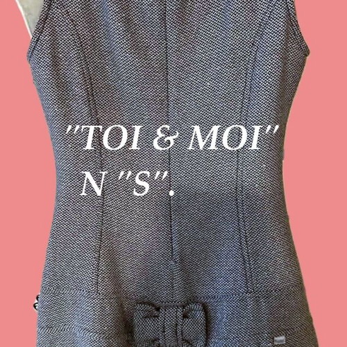 Toi&Moi dress new, size S, gray with silver thread
