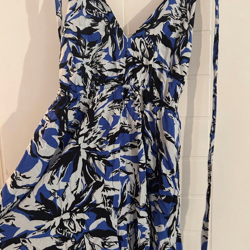 Maaji romper shorts new, size L, white and blue