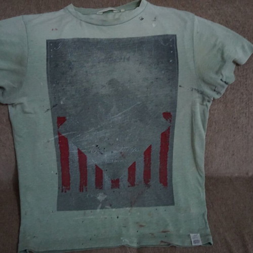 Admiral men's short-sleeve t-shirt used, green, size L