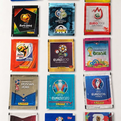 Panini Euro-World Cup 1998-2026 sealed collectible sticker packs