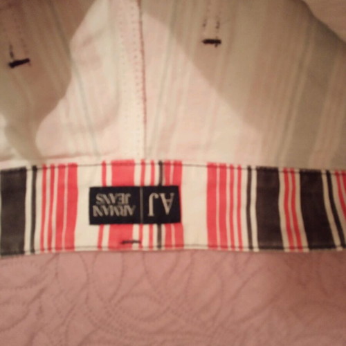 Armani Jeans vintage shorts size M used, white and red