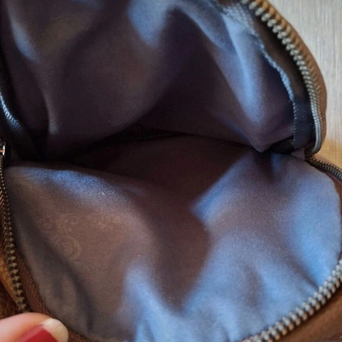 Brown faux leather backpack bag like new